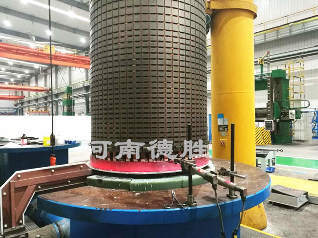 電機轉子銅端環中頻釬焊